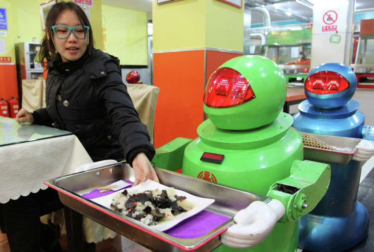 Looking for a little less humanity in your restaurant service? This eatery in Harbin, China, features a robot staff.