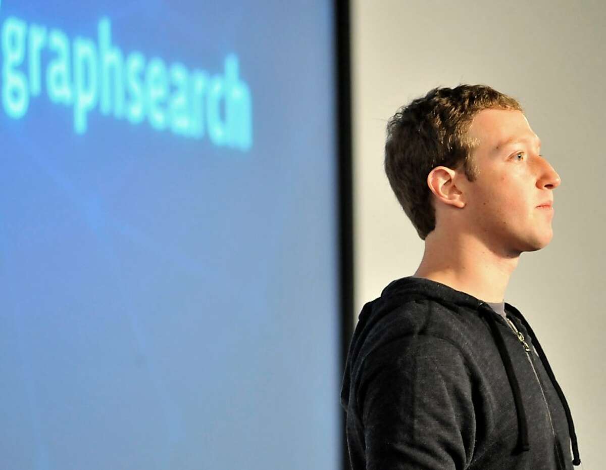 Facebook CEO Mark Zuckerberg speaks at an event at Facebook's headquarters office in Menlo Park, California, on January 15, 2012. Facebook announced the limited beta release of Graph Search, a feature that will create a new way for people to navigate connections and search social networks. AFP PHOTO./Josh EdelsonJosh Edelson/AFP/Getty Images