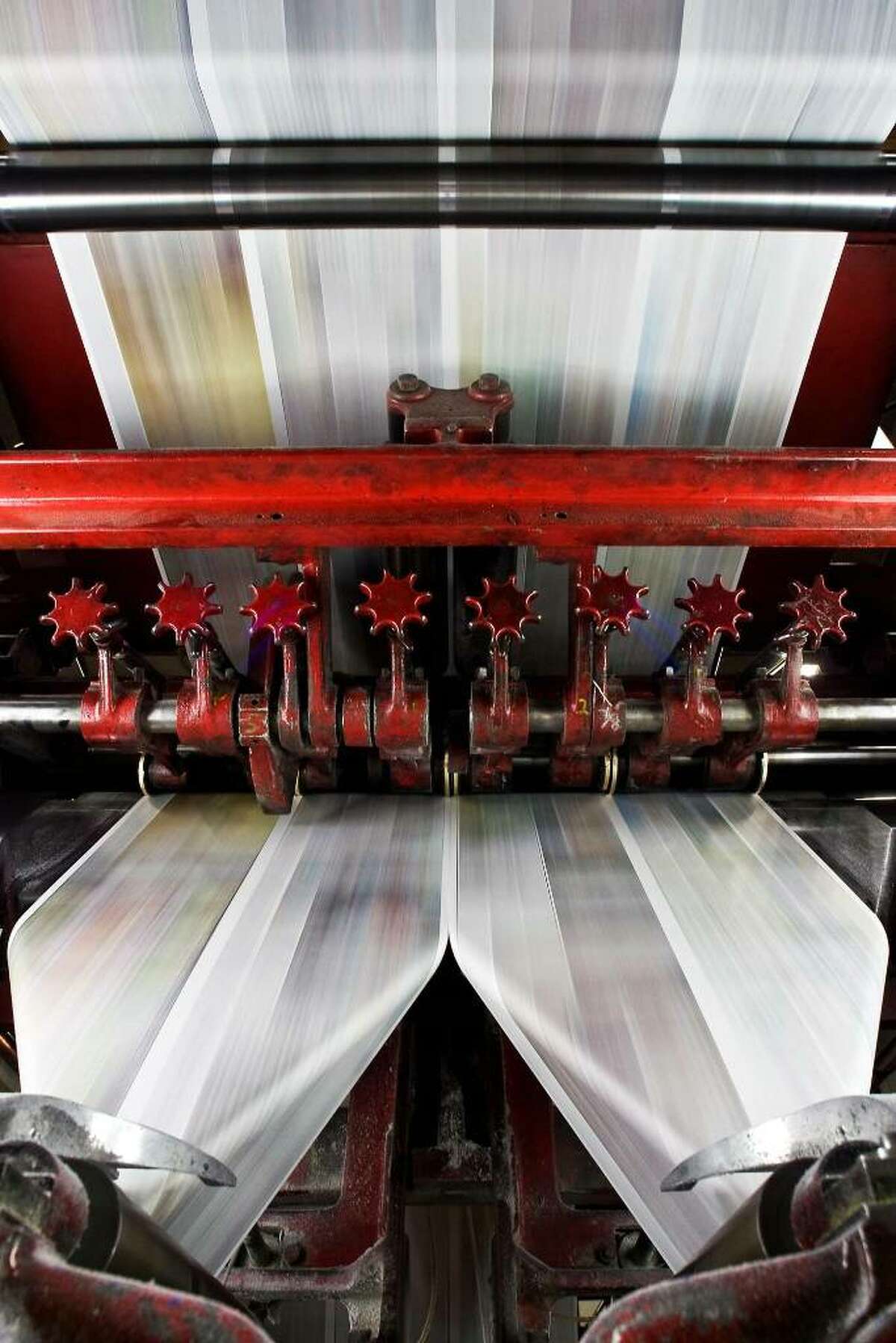 The final run of the press at The News-Times in Danbury on June 13, 2009.