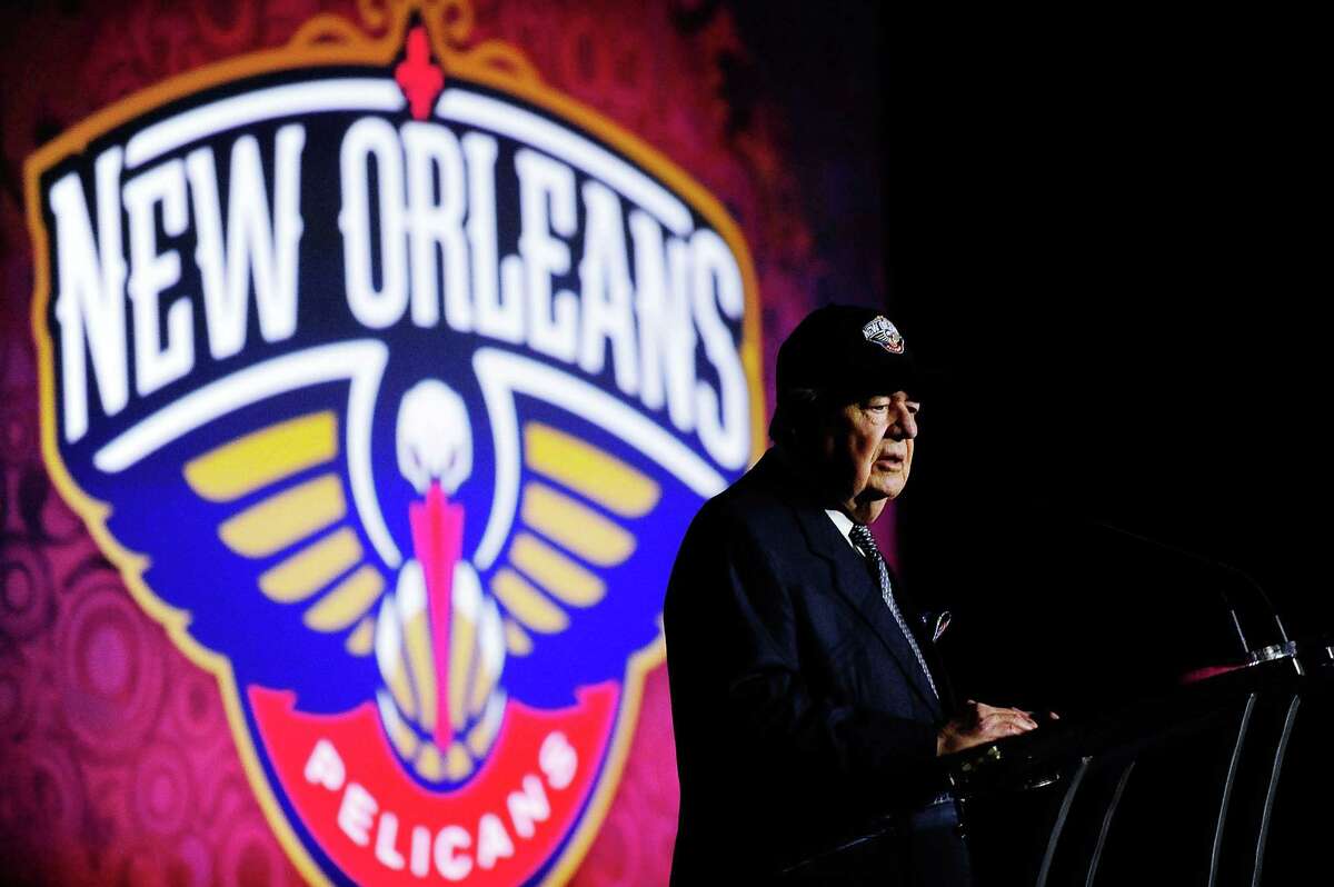 NEW ORLEANS, LA - JANUARY 24: Tom Benson, owner of the New Orleans Pelicans, speaks at a press conference to announce the name change from the New Orleans Hornets to the New Orleans Pelicans at the New Orleans Arena on January 24, 2013 in New Orleans, Louisiana.