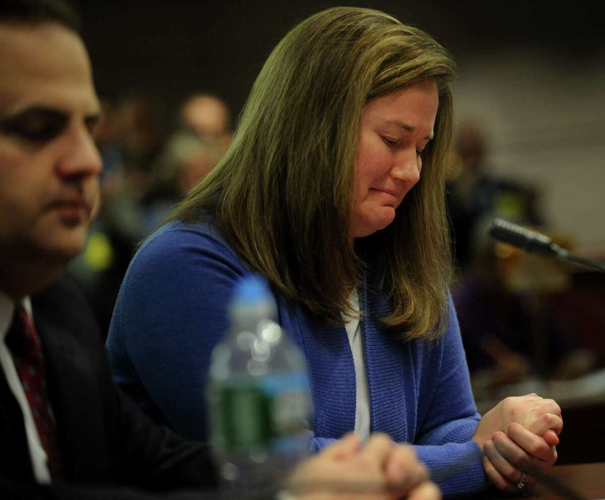 Mark and Cindy Mattioli, of Newtown, parents of James Mattioli, one of the children killed in the Sandy Hook School shooting, testify before the Gun Violence Prevention Working Group at the Legislative Office Building in Hartford, Conn. on Monday, January 28, 2013.