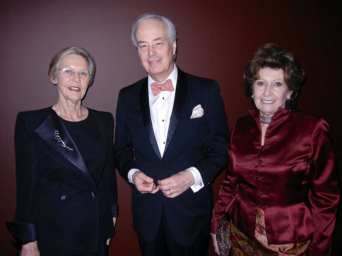 Swedish Consul General Barbro Osher (left) with His Excellency Rudolf Bekink, the Netherlands Ambassador to the U.S. and his wife, Gabrielle de Kuyper, at the de Young Museum. Jan 2013. By Catherine Bigelow .