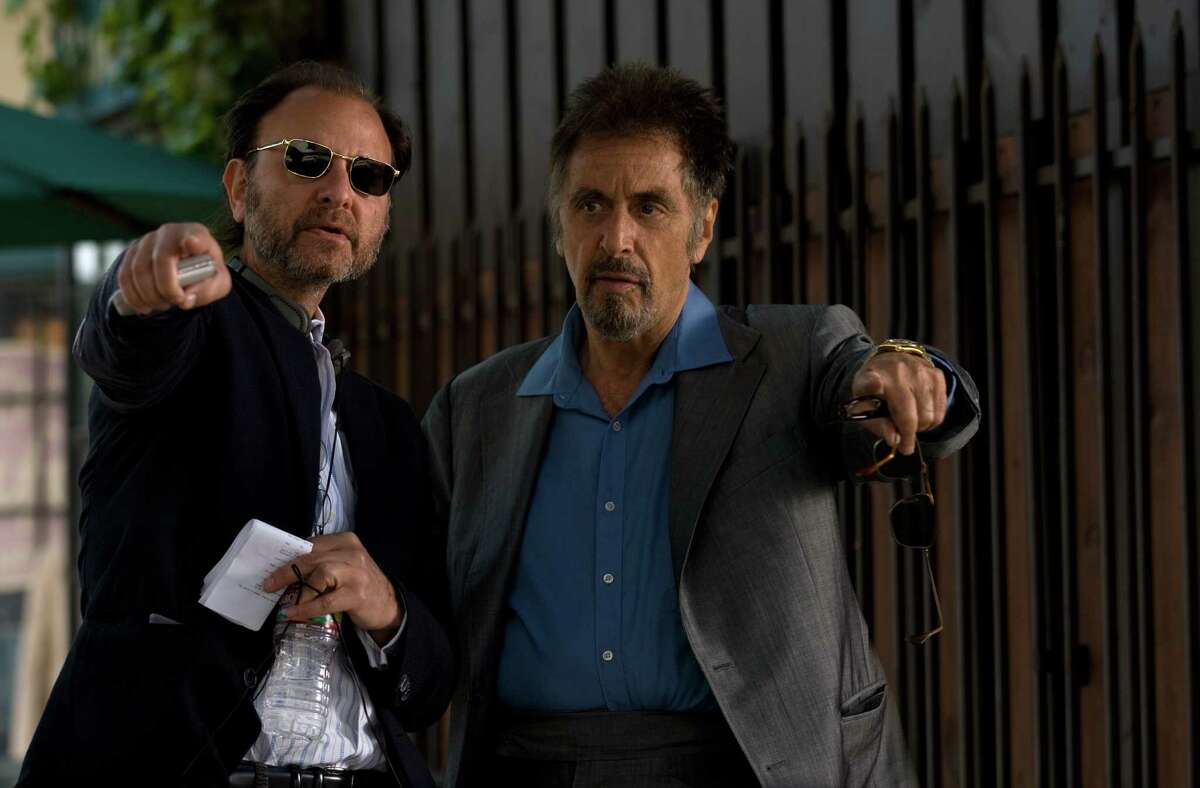 Director Fisher Stevens and Al Pacino discuss a scene on the set of the new movie "Stand Up Guys." Director Fisher Stevens and Al Pacino discuss a scene on the set of the new movie "Stand Up Guys."