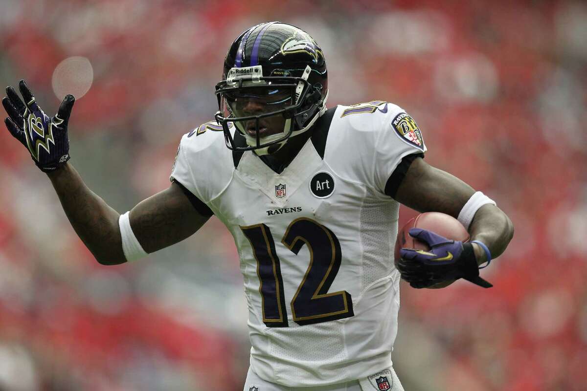 Baltimore Ravens #12 Jacoby Jones White