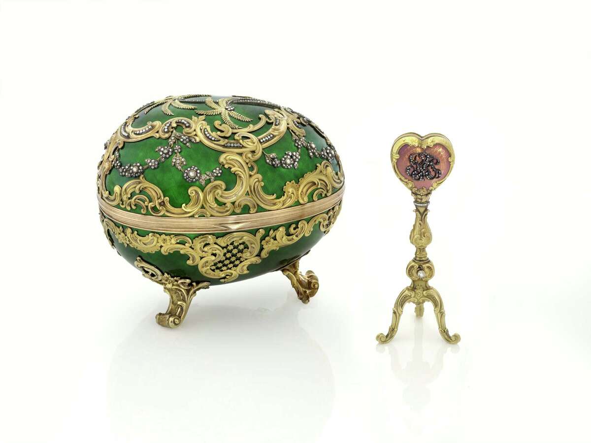 Fabergé pieces from the McFerrin Collection, on display at the Houston Museum of Natural Science.