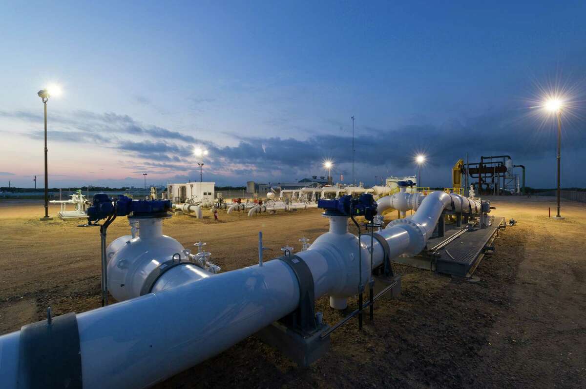 This gathering station in the Eagle Ford Shale is among the properties Kinder Morgan Energy Partners will acquire with its purchase of Copano Energy.