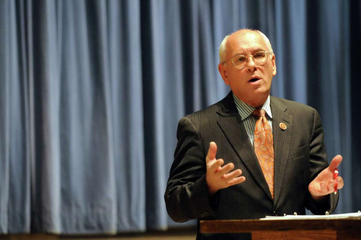 Congressman Paul Tonko responds to a constituent's questions during a town hall meeting on Saturday, Feb. 2, 2013, at Shenendehowa High School West in Clifton Park, N.Y. (Cindy Schultz / Times Union)