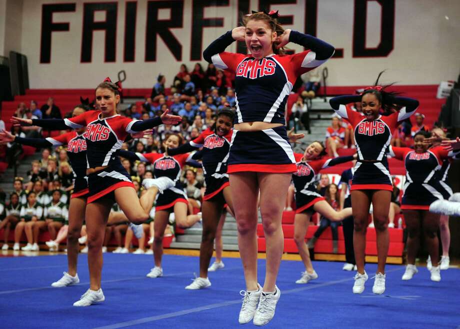 Falcons soar: Ludlowe wins 3rd straight FCIAC cheerleading crown ...