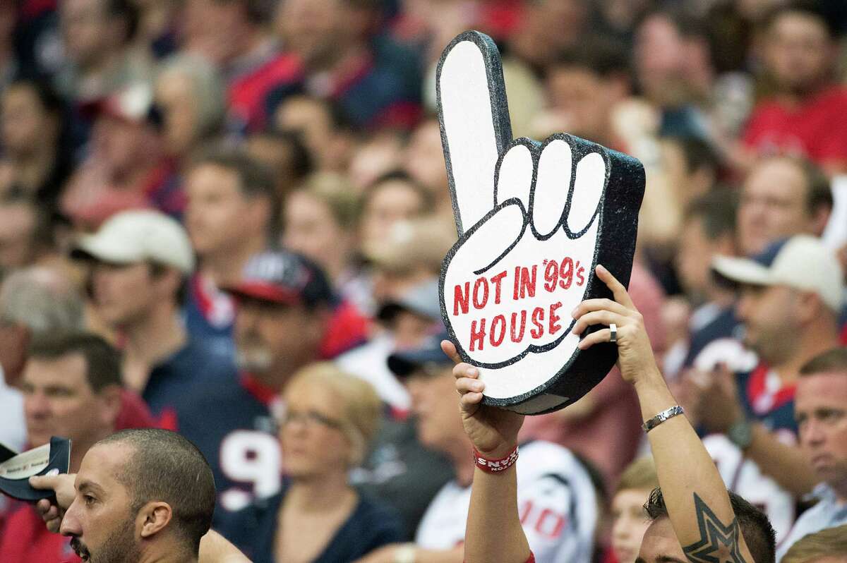 Texans fans at Reliant Stadium were appreciative of the effort J.J. Watt put forth during the season; he was No. 1 to at least one fan.