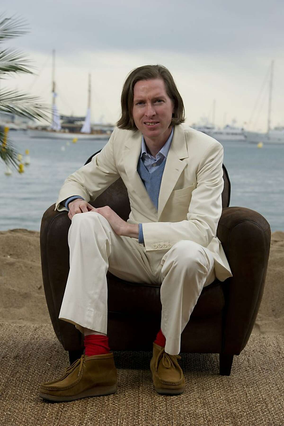 Director Wes Anderson poses for a portrait to promote his film Moonrise Kingdom at the 65th international film festival, in Cannes, southern France, Friday, May 18, 2012. (AP Photo/Jonathan Short)