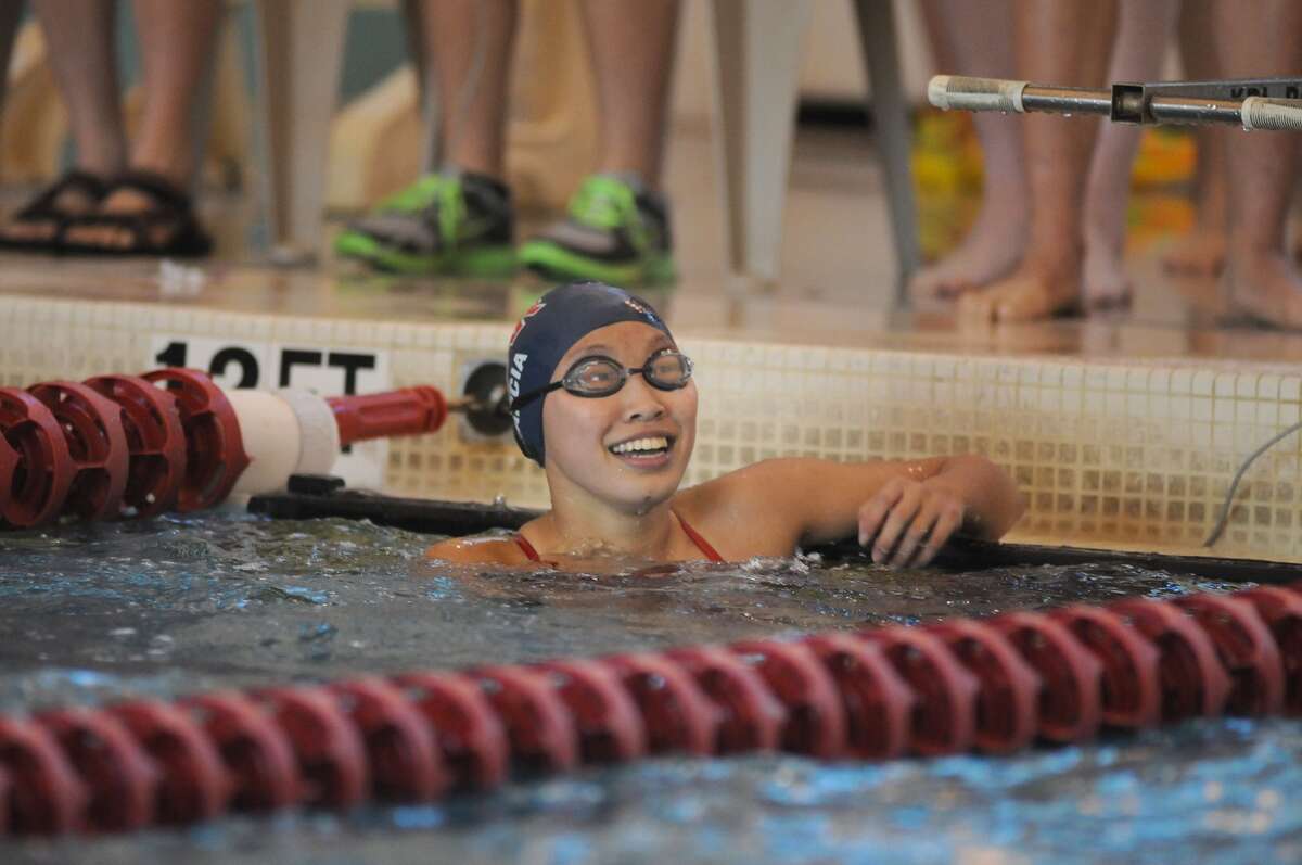 Lamar freshman Katie Garcia showed her quality in sprint and distance, taking crowns in both the 50- and 500-yard freestyle events at the District 20-5A Swimming and Diving Championships last week at Lamar.