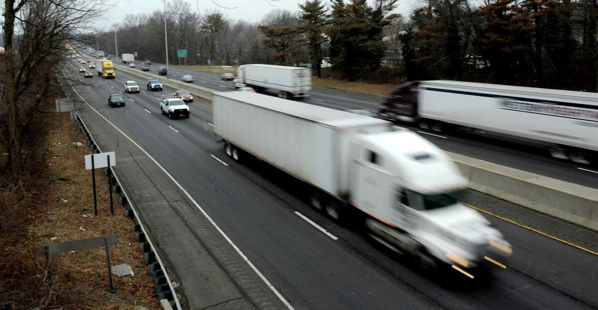 Vehicles travel on I-95 northbound near Darien on Tuesday, February 5, 2013.
