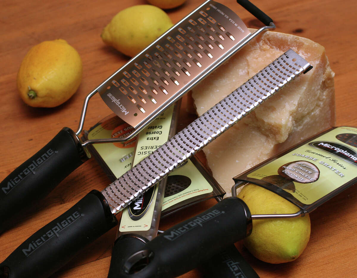 ** FOR USE WITH AP LIFESTYLES ** A variety of graters from Microplane are shown in this June 11, 2007 photo. These graters will handle jobs from zesting fruit to coarse grating of hard cheese. (AP Photo/Larry Crowe)