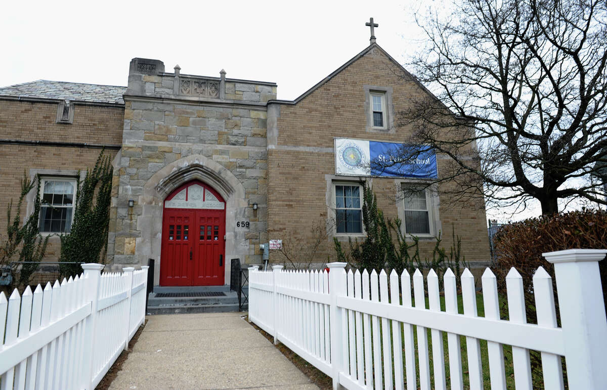A view of St. Perter's Catholic School on Beechwood Avenue in Bridgeport, Conn. on Thursday February 7, 2013.