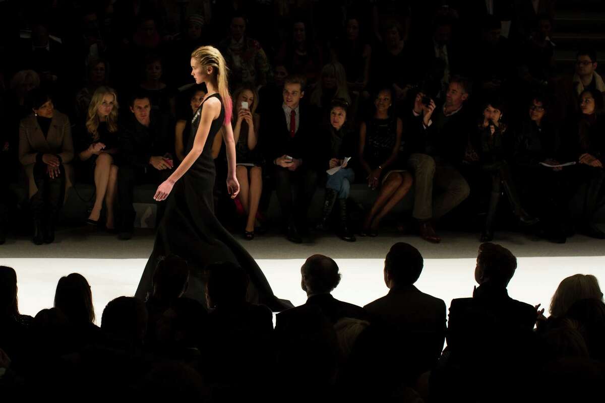 Black was a favorite of designer Carmen Marc Valvo in his Fall 2013 collection.