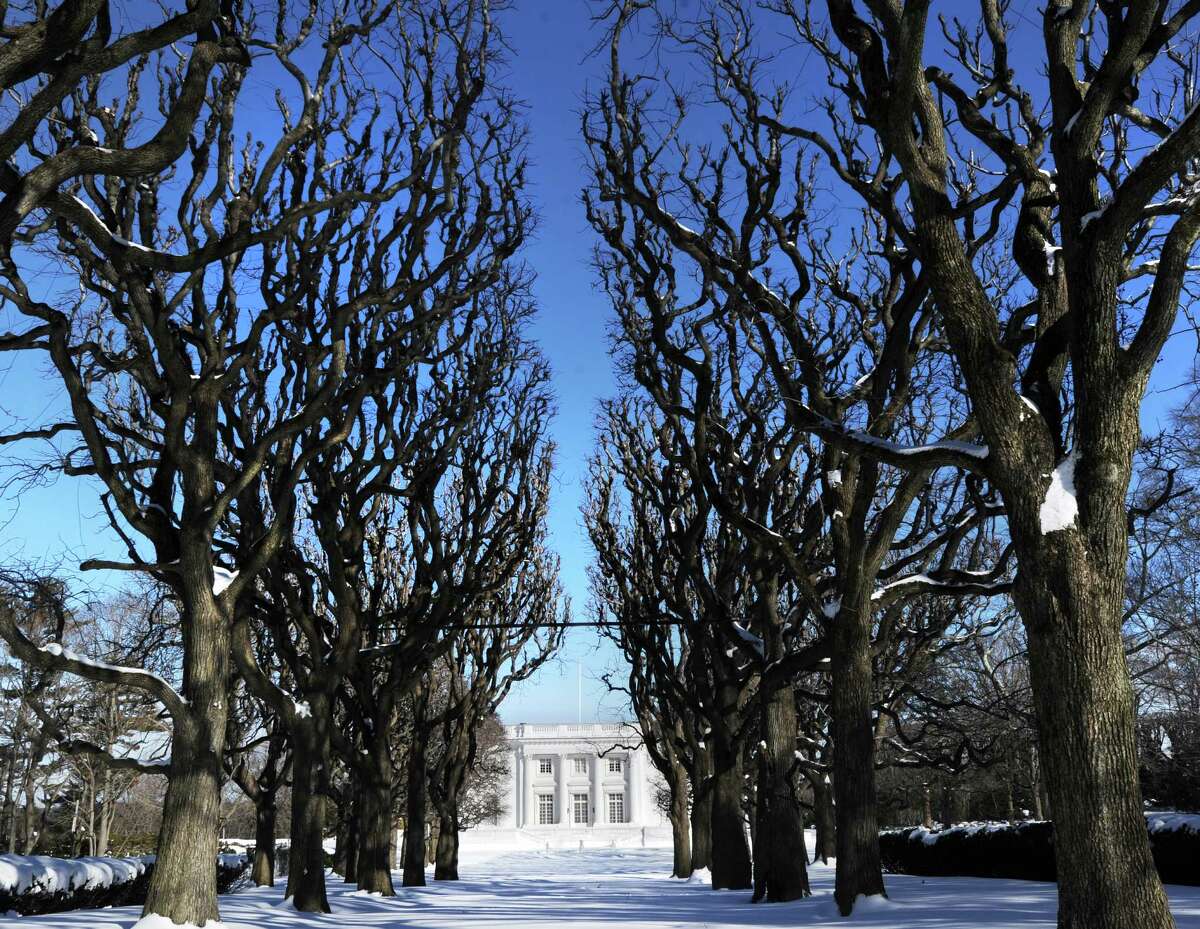 The Anselmo mansion on North Street during the aftermath of the blizzard that hit Greenwich, Saturday, Feb. 9, 2013.