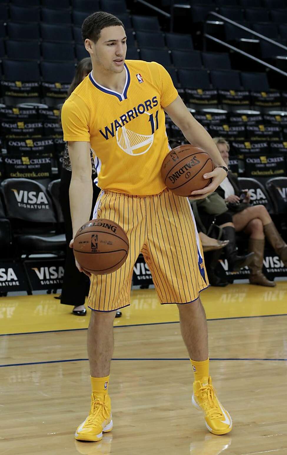 Golden State Warriors' new uniforms, with sleeves