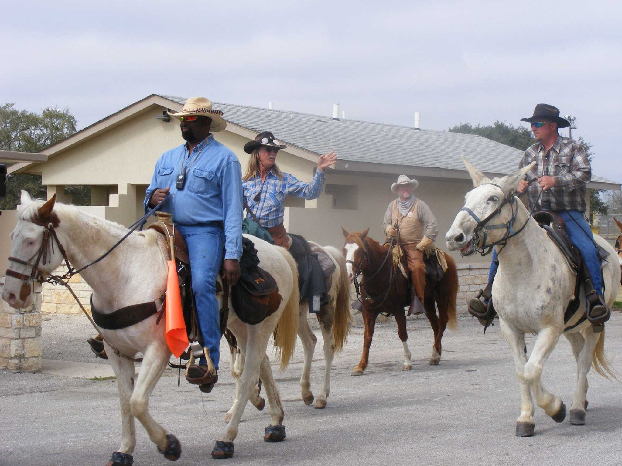 Trail riders march on to rodeo