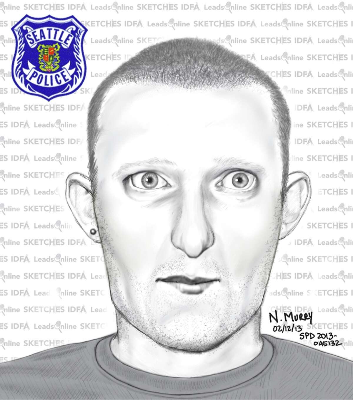 Seattle Police released this sketch Tuesday of the man suspected of sexually assaulted a woman walking home from Northgate Mall the night of Feb. 8. Police say they have not linked all four recent sexual assault cases in North Seattle. Anyone with information is asked to call 911.