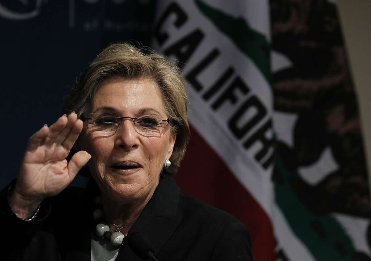 Barbara Boxer appears at a meeting of the World Affairs Council in San Francisco, Calif. on Friday, June 17, 2011. The U.S. Senator outlined her goals for troop withdrawals from Afghanistan and answered wide-ranging questions on foreign and domestic policies.