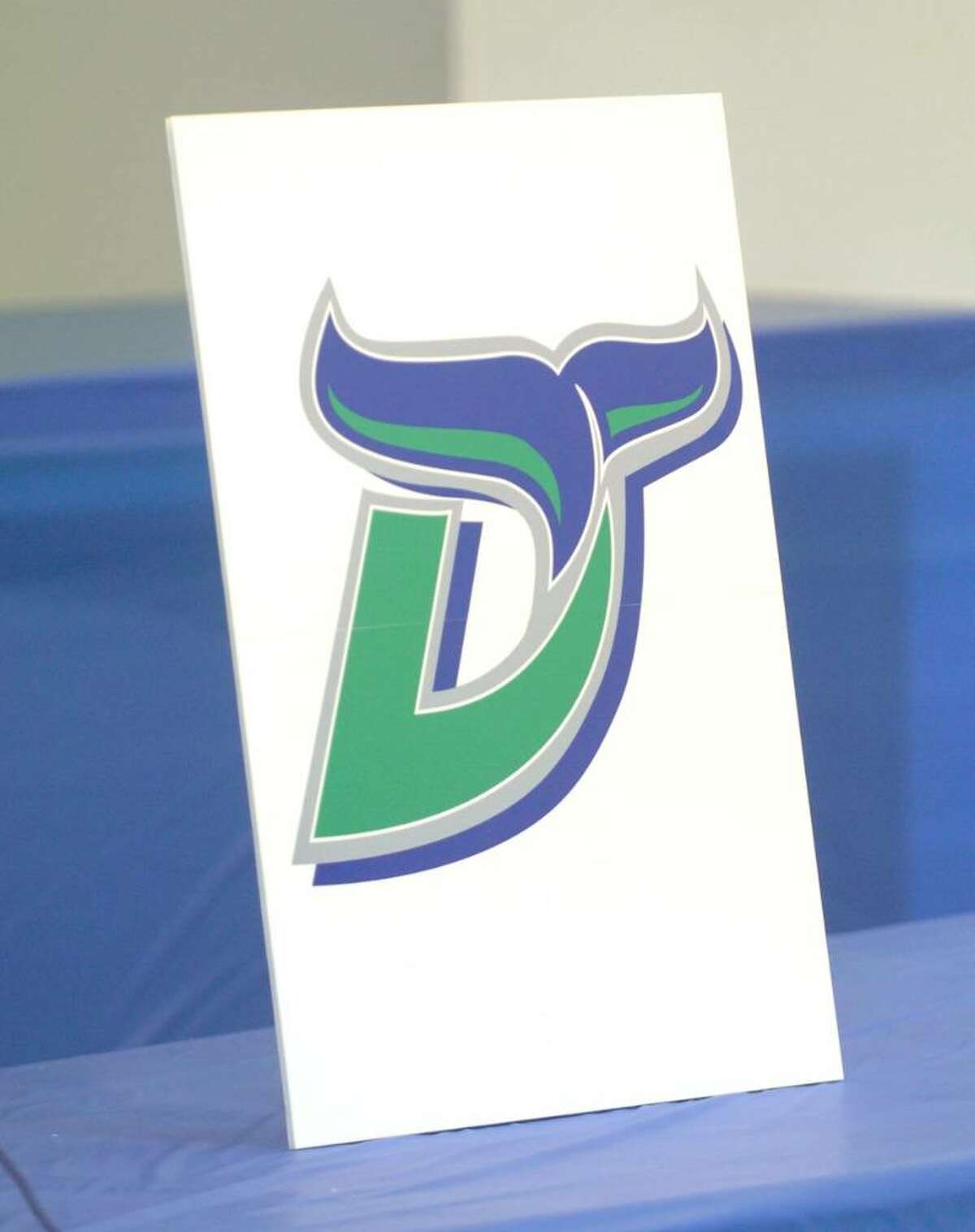 Logos presented at a press confrence for the Danbury Whalers at the Danbury Ice Arena Tuesday, Dec. 29, 2009.