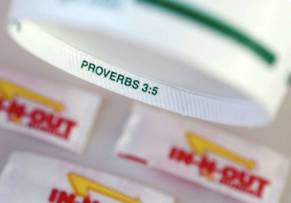 Why does In-N-Out print Bible verses on its cups and wrappers?