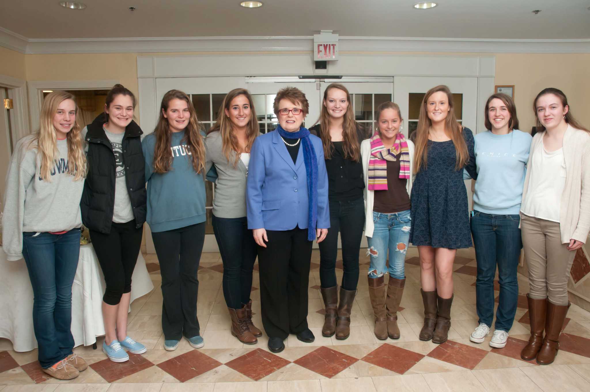 Tennis legend visits Atria Darien
