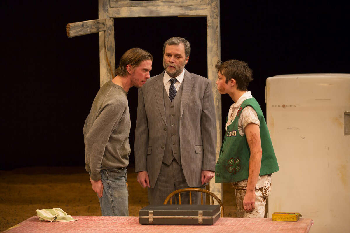 Peter Albrink, John Procaccino and Elvy Yost are featured in "The Curse of the Starving Class," the first play by Sam Shepard ever produced by Long Wharf Theatre in New Haven.