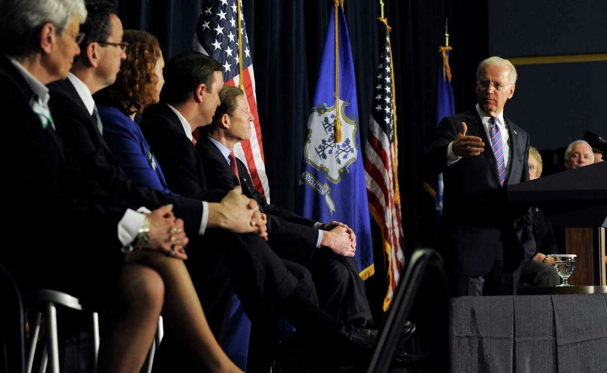 Vice President Joe Biden spoke at a conference on gun violence at Western Connecticut State University in Danbury, Conn., Thursday, Feb. 21, 2013.