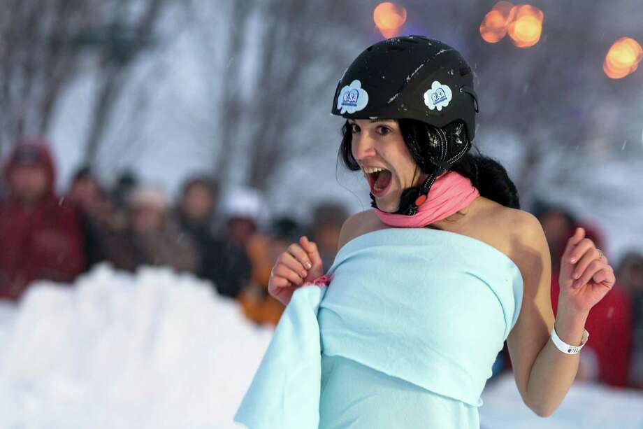 Nearly Naked Sledding In Germany Draws Crowd Seattlepi Com