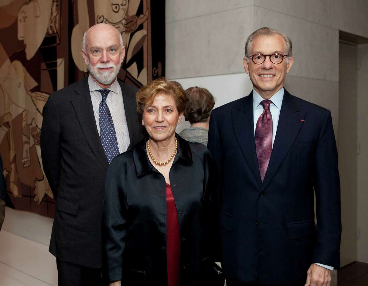 Guggenheim Museum director Richard Armstrong, from left, curator Carmen Gimenez and MFAH director Gary Tinterow at the patrons dinner for "Picasso Black and White" at the Museum of Fine Arts, Houston.
