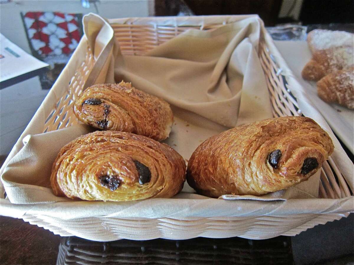 Chocolate croissants, a breakfast feature on Saturday and Sunday at Sal -Sucr French Bistro.