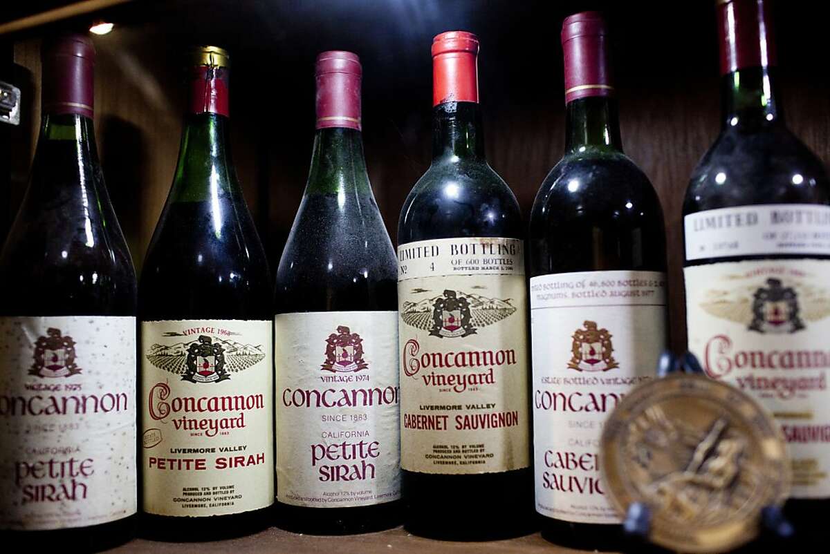 A collection of bottles, some of which are over 25 years old, on display in a case at Concannon Vineyards in Livermore, Calif., August 1, 2012. Jason Henry/Special to The Chronicle
