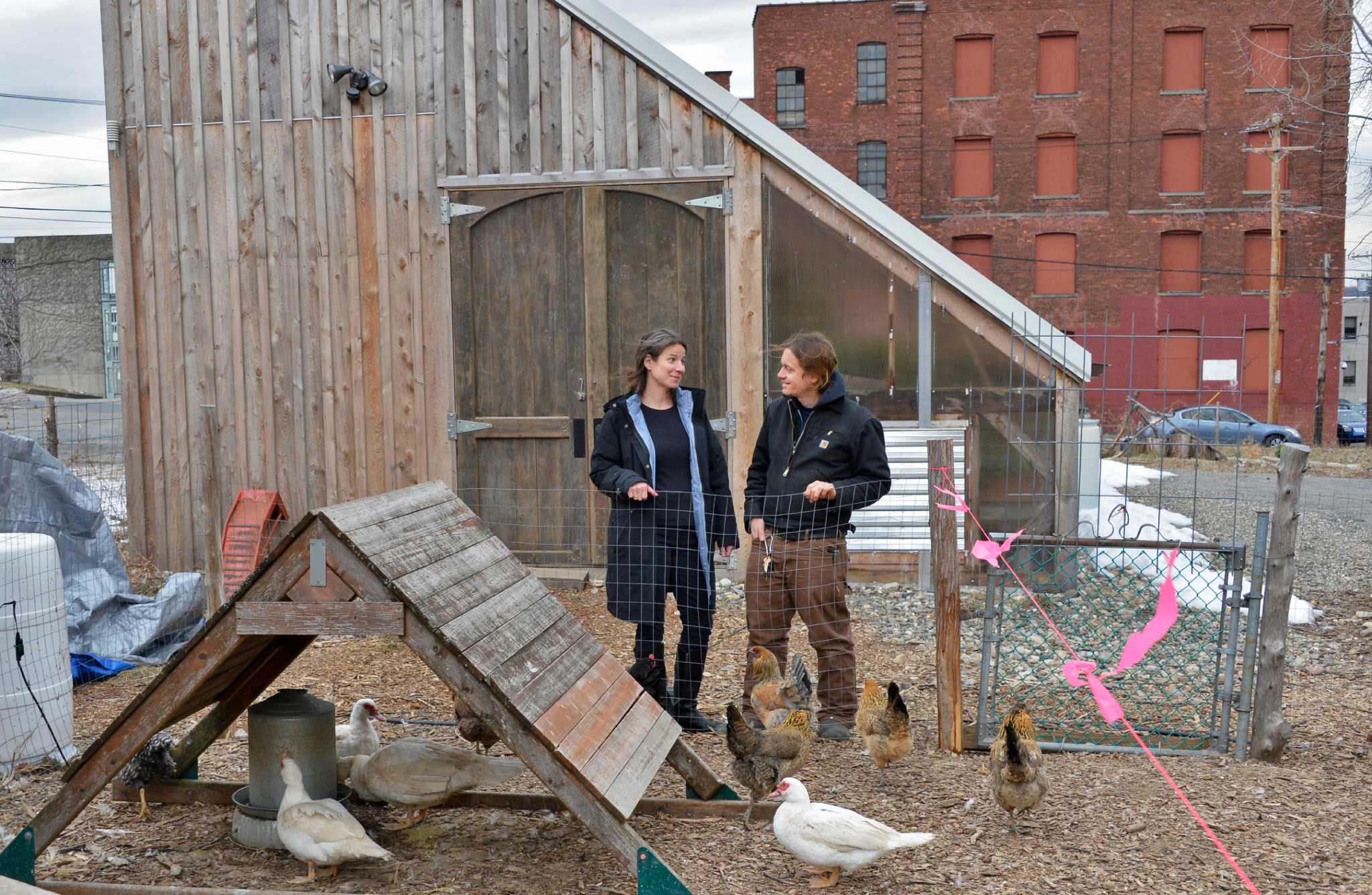 Hens in the House!  The Radix Ecological Sustainability Center