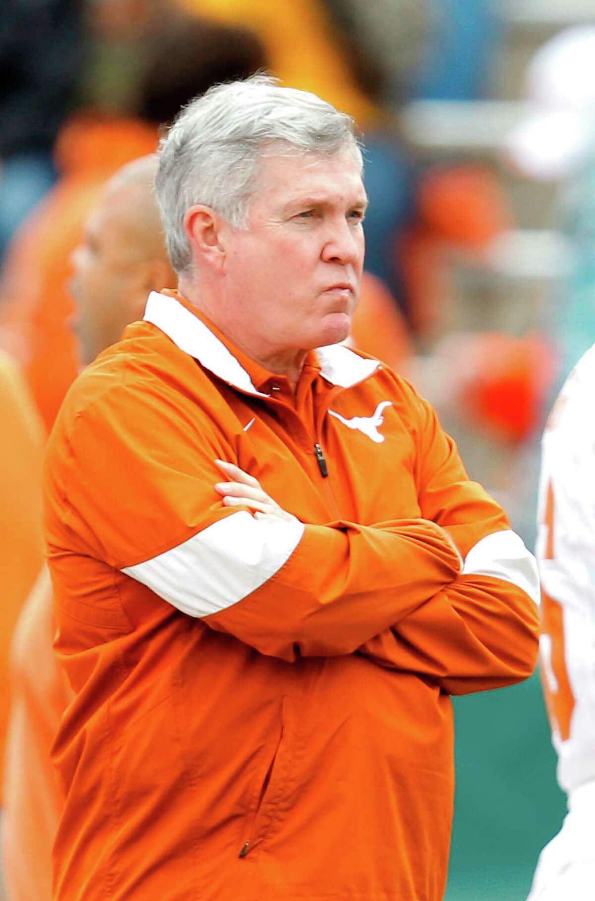 WACO, TX - DECEMBER 03: Coach Mack Brown of the Texas Longhorns looks on during a game against the Baylor Bears at Floyd Casey Stadium on December 3, 2011 in Waco, Texas. (Photo by Sarah Glenn/Getty Images)