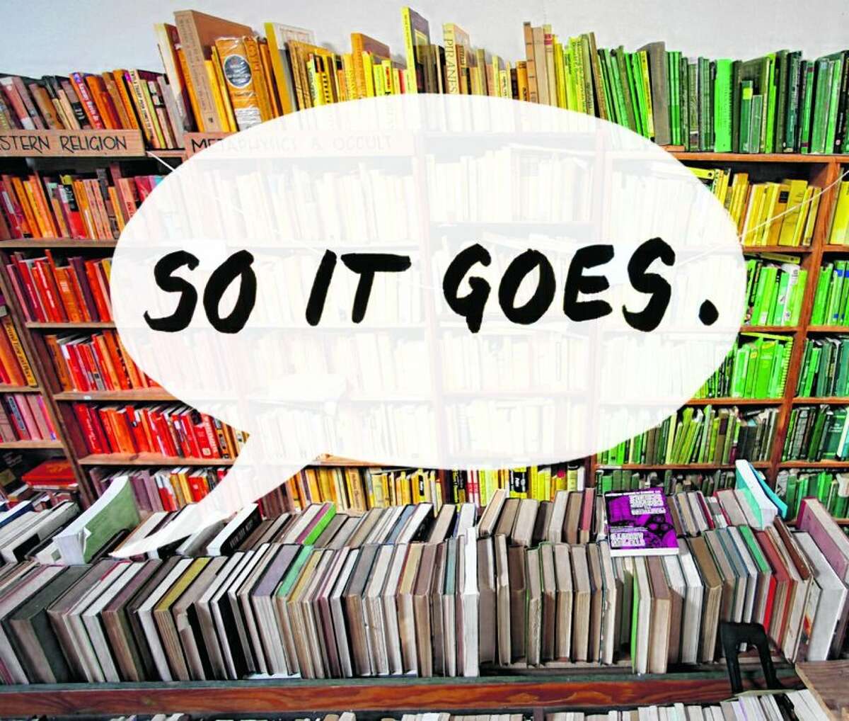 Chris Cobb, an artist, rearranged Adobe Bookshop's 20,000 books by color.