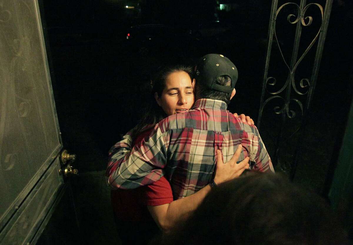 Vasquez, hugging father Jesse Vasquez, has always professed her innocence. A key witness in the case has recanted her testimony.