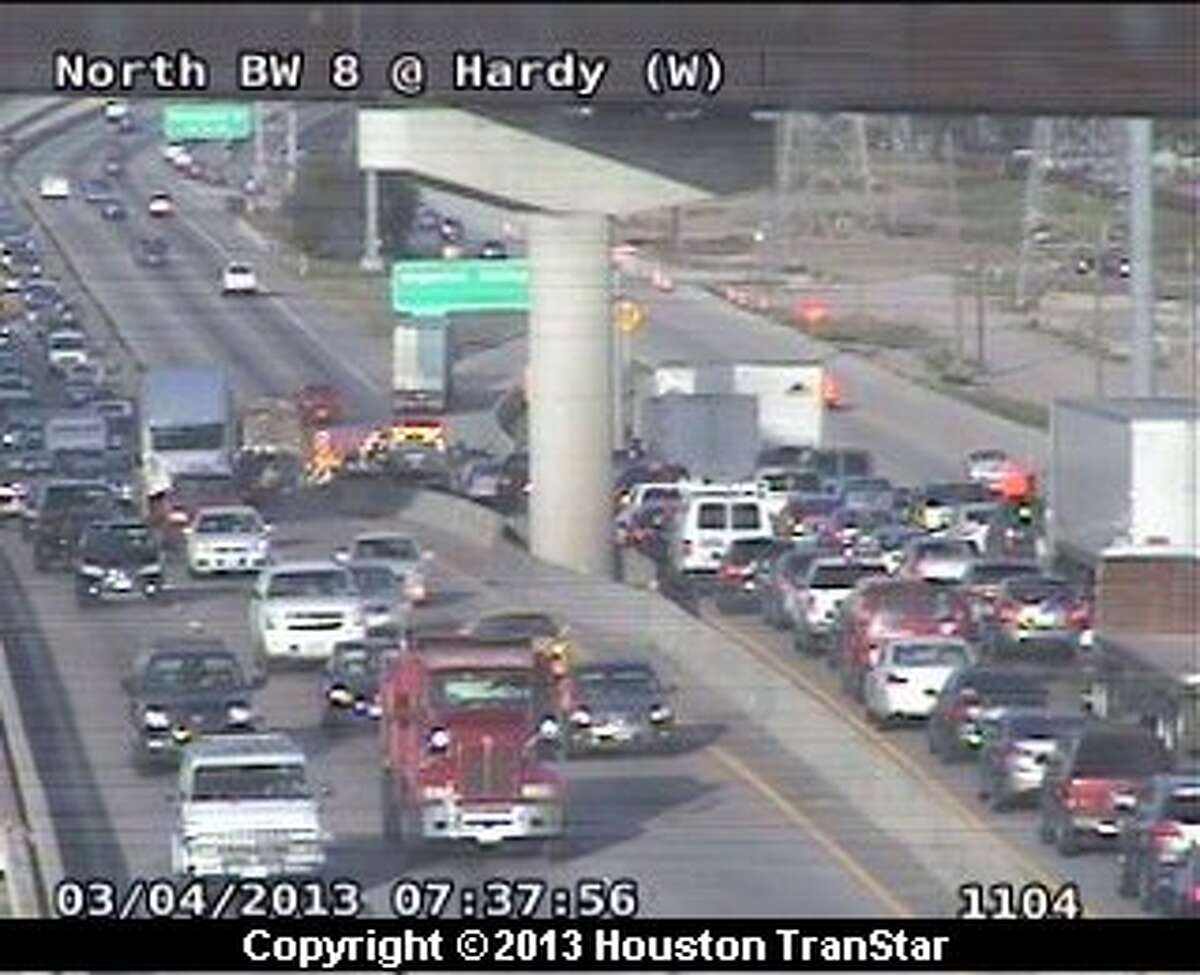 Crash slows Beltway 8 near Hardy Toll Road