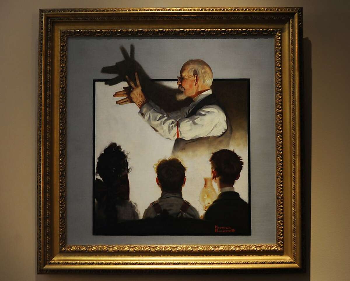 A Norman Rockwell painting that is part of the George Lucas Collection. February 27, 2013.