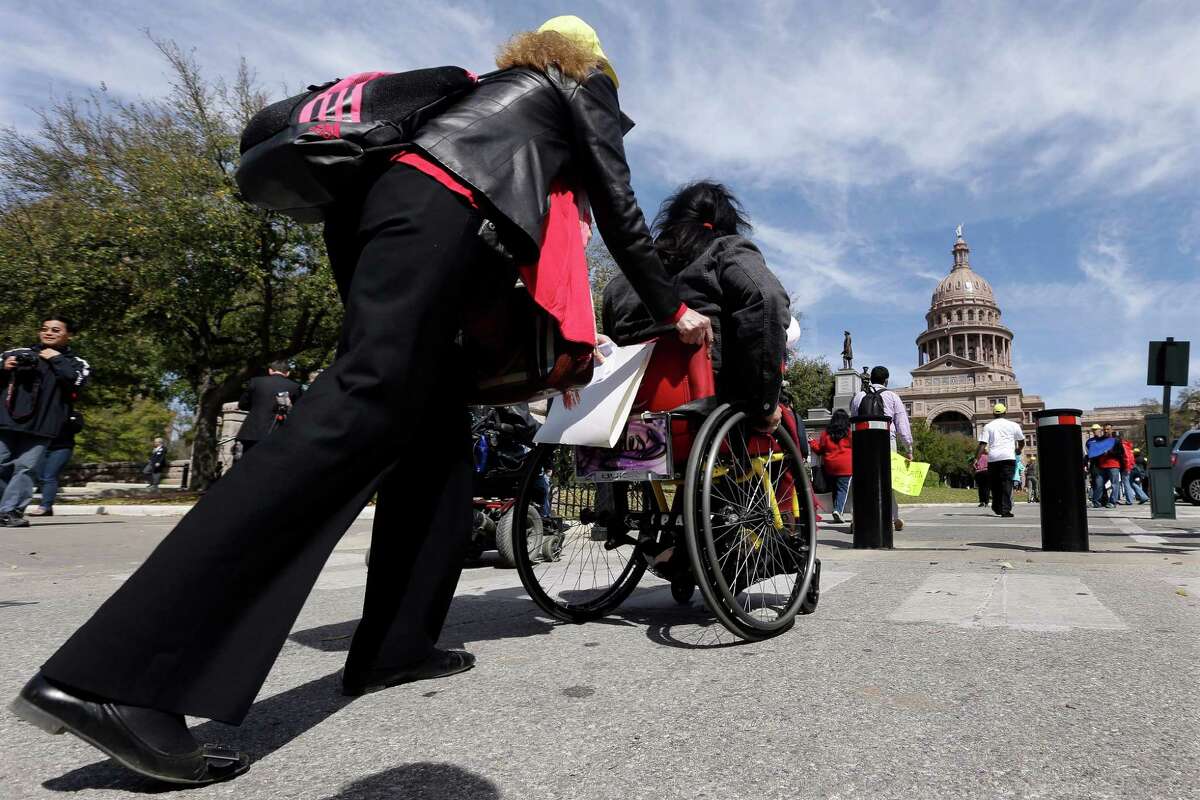 Protesters converge on the Texas Capitol on Tuesday, demanding that lawmakers expand Medicaid to include an additional 1.5 million poor people.