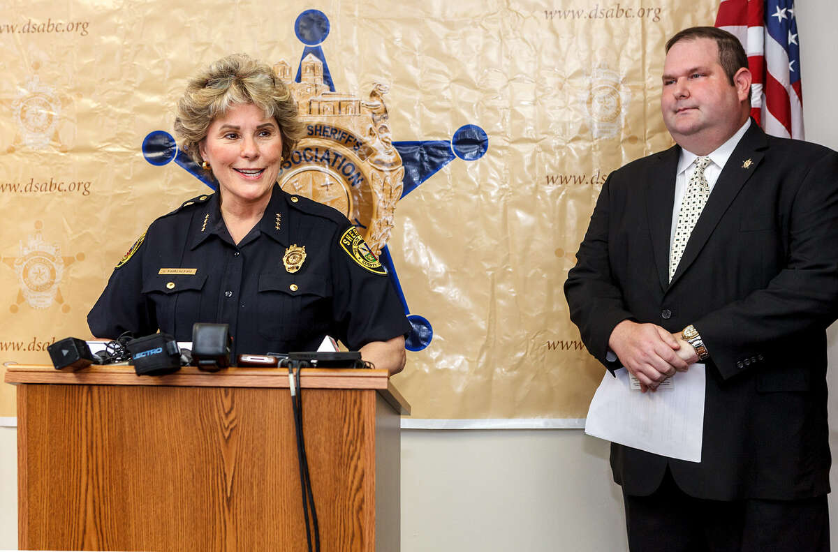 Bexar County Sheriff Susan Pamerleau and Deputy Sheriffs Association President Joel Janssen announce their plan to combat Bexar deputies driving while intoxicated.