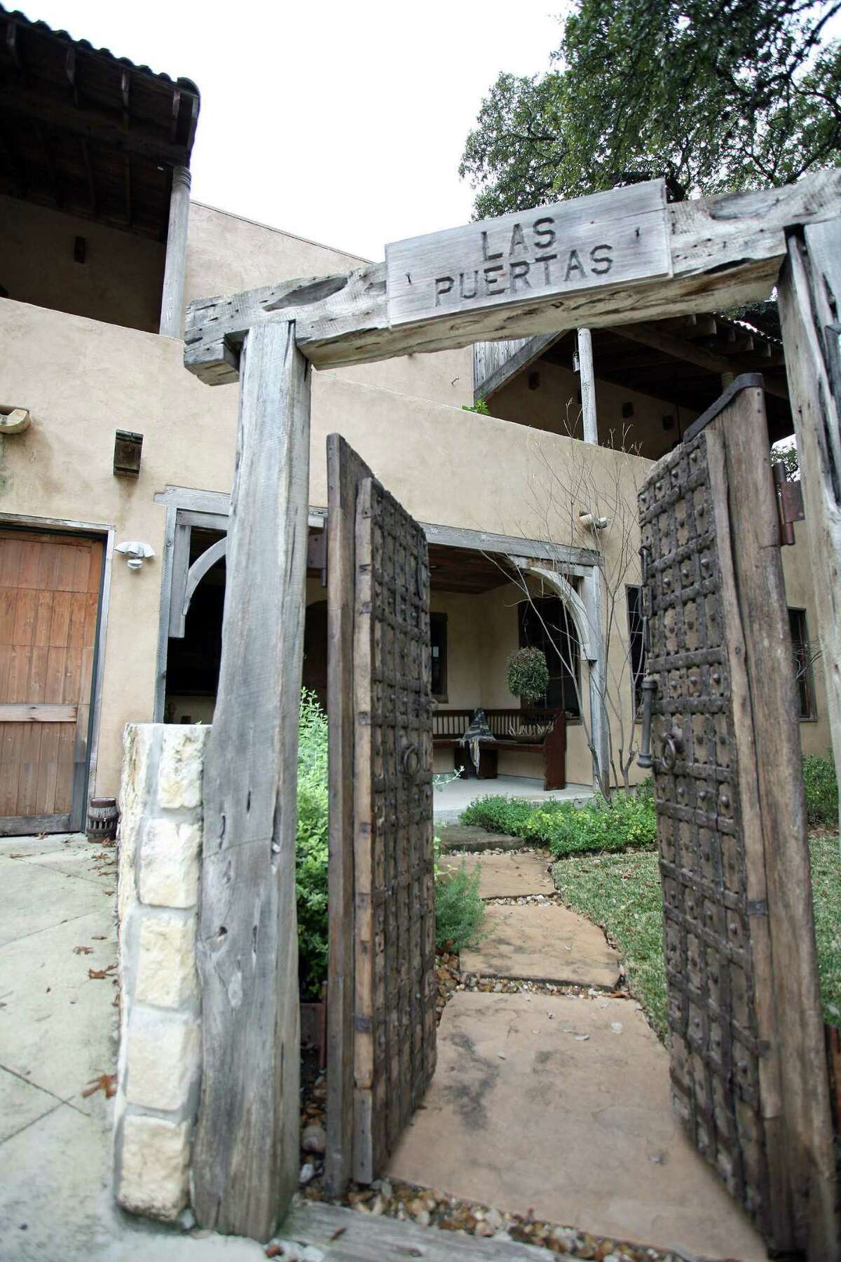 The Lees call their Santa Fe-style house Las Puertas; the doors are from China.