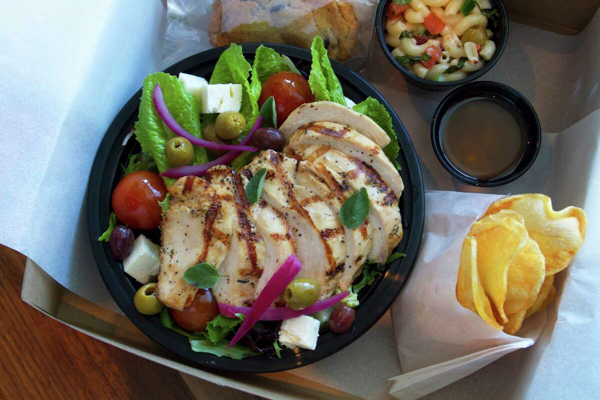 Chicken salad lunch box from Philippe Restaurant & Lounge.