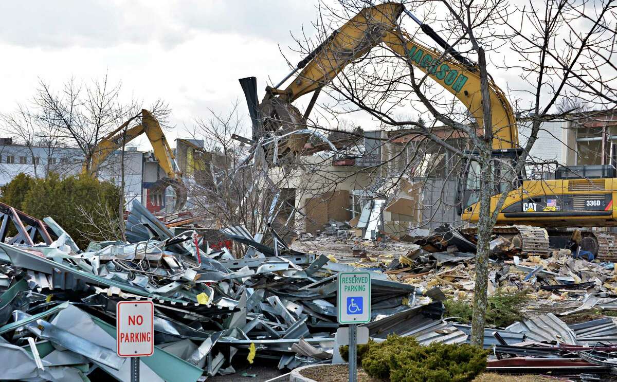 Demolition work has begun at Latham Circle Mall in Colonie Wednesday March 13, 2013. (John Carl D'Annibale / Times Union)