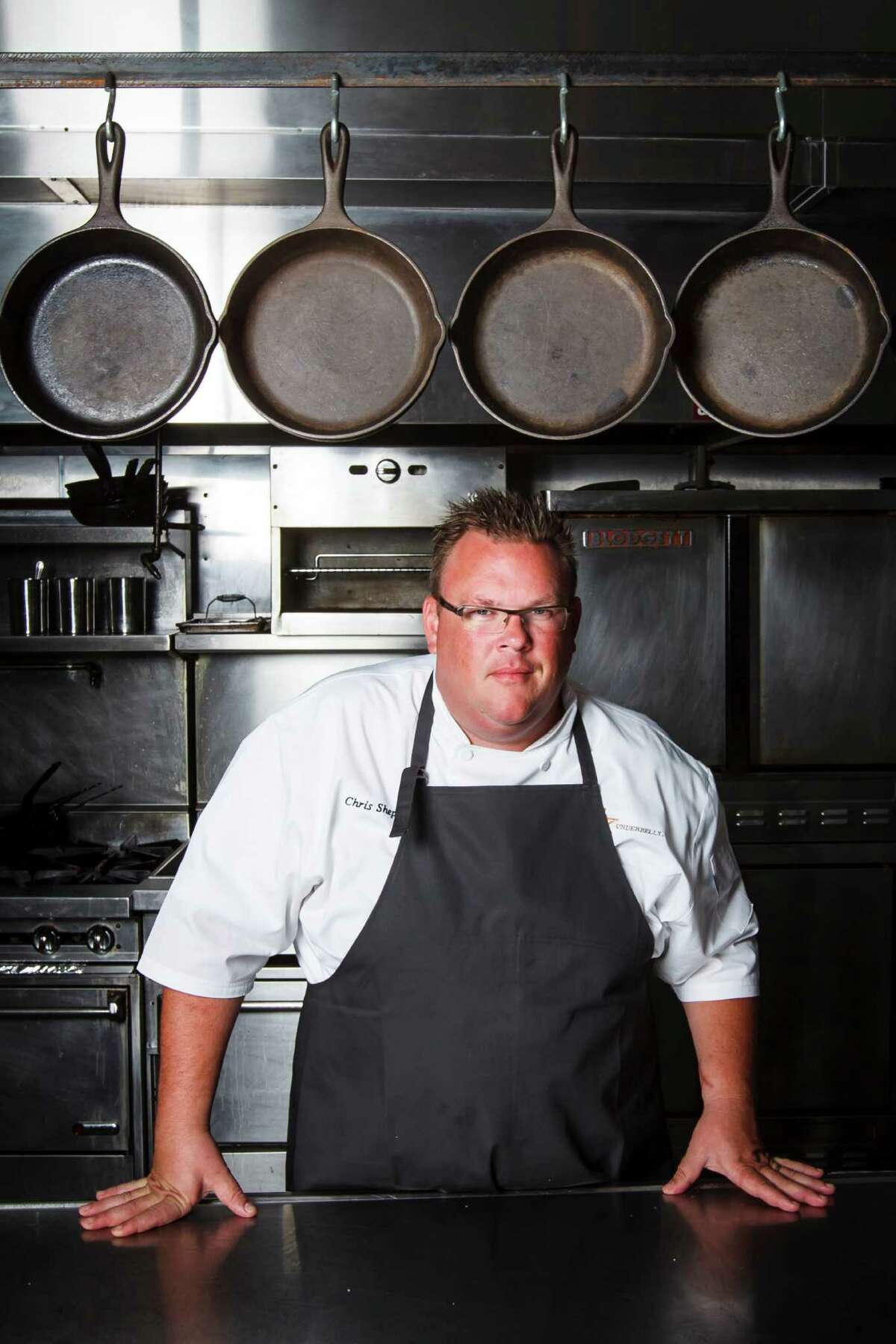 Chris Shepherd, owner and executive chef of Underbelly, poses for a portrait inside his restaurant, Friday, Sept. 21, 2012, in Houston. ( Michael Paulsen / Houston Chronicle )