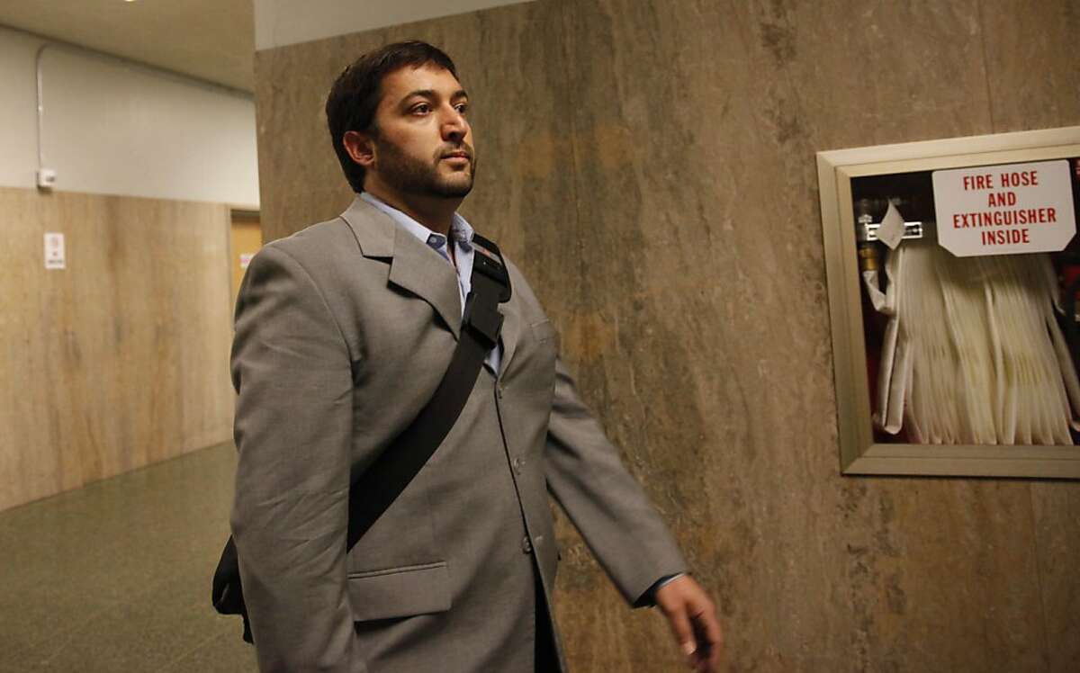 Chris Bucchere, who fatally struck Sutchi Hui at an intersection in the Castro District, arrives at Department 22 for an arraignment at the Hall of Justice on March 21, 2013.