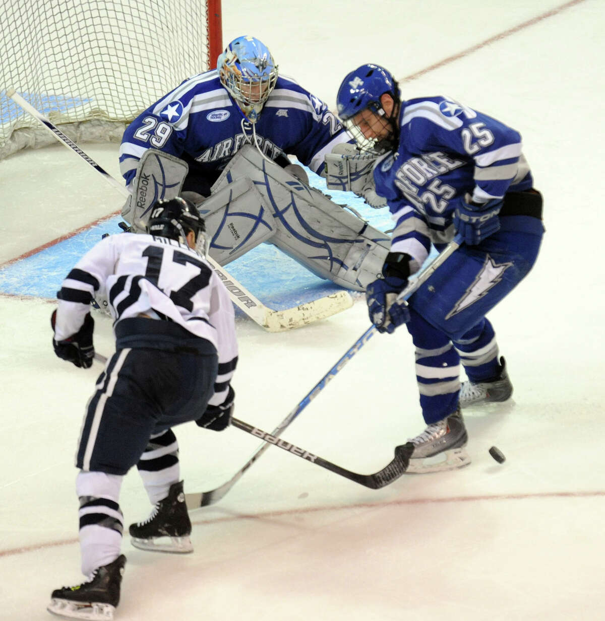 Highlights from NCAA hockey tournament action between Yale and Air Force at the Webster Bank Arena at Harbor Yard in Bridgeport on Friday March 26, 2011.