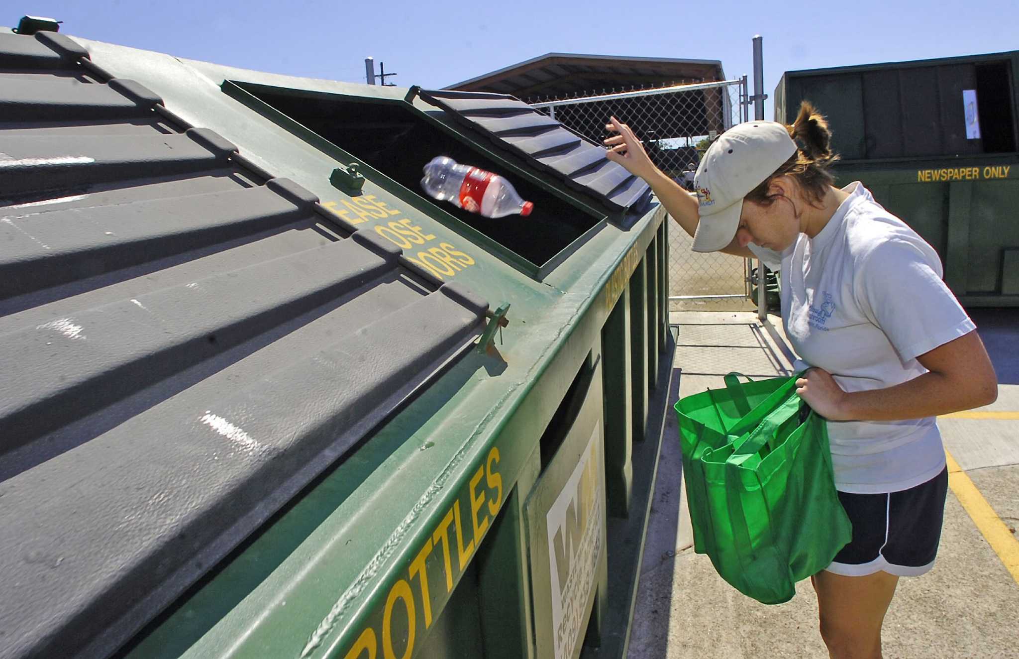 To recycle glass, nearest place is Conroe