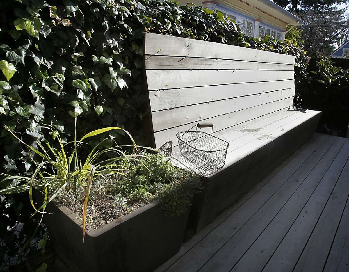 Small yard artfully packed with edibles