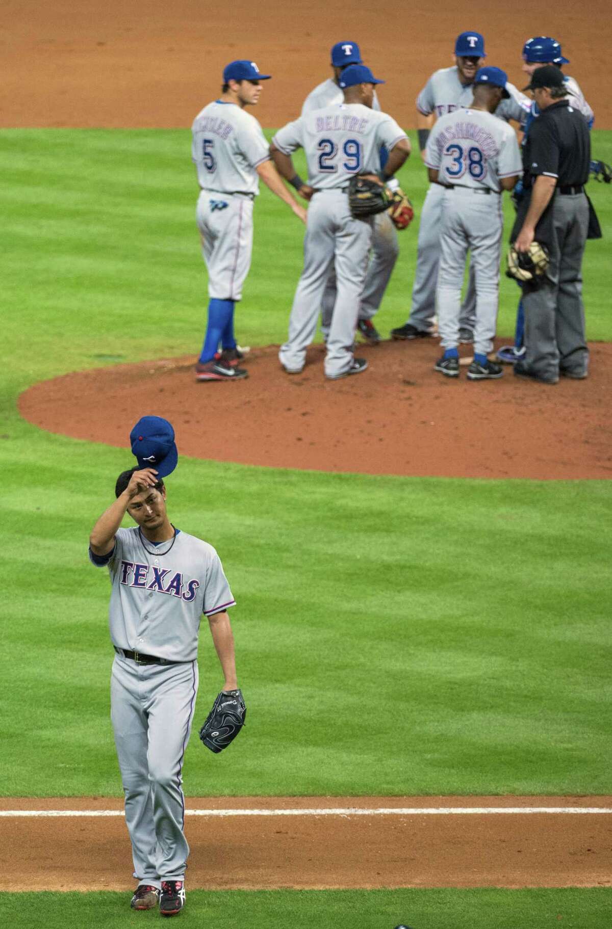 Yu Darvish one-hitter changed to 2-hitter